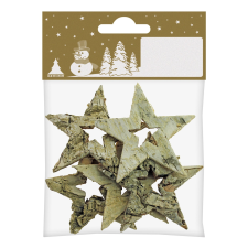 Nyírfacsillagok kéregből 5 cm átmérő 5 darab karácsonyi dekoráció