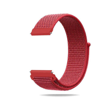 Nylon légátersztős óraszíj - okosóra pótszíj 20/22mm - Piros okosóra kellék
