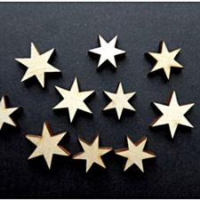  Nyolcágú minicsillag, mérete: 1-1,5 cm, 2 db/cs dekorációs kellék