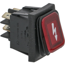 NYOMÓGOMBOS BIPOLÁRIS KAPCSOLÓ PIROS 16A 250V beépíthető gépek kiegészítői
