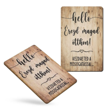  Nyomtatott dekorkarton - Hello, érezd magad otthon.. hűtőmágnes dekorációs kellék