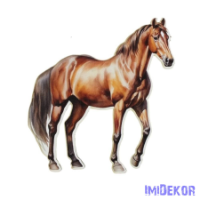  Nyomtatott dekorkarton - Ló 12cm - barna dekorációs kellék
