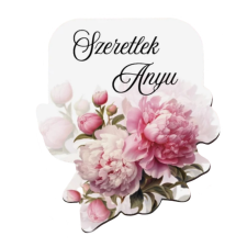 Nyomtatott dekorkarton - Szeretlek anyu virágos tábla 4db/csomag dekorációs kellék