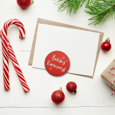  Nyomtatott fa tábla - Boldog Karácsonyt tábla 3db/csomag dekorációs kellék