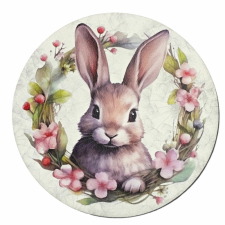  Nyomtatott fa tábla koszorú közép - nyuszifejes koszorú 14,8 ajándéktárgy