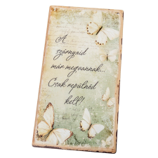  Nyomtatott fa tábla - Tavaszi zöld téma 13x24,3cm dekorációs kellék