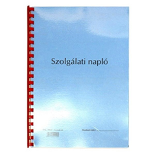 Nyomtatvány szolgálati napló/őrnapló A/4 nyomtatvány