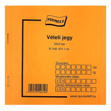 Nyomtatvány vételi jegy 50x3 vegykezelt nyomtatvány