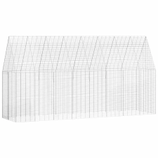  Nyúl Ketrec Ezüst 400 x 100 x 210 cm Horganyzott acél kisállatfelszerelés