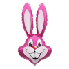 Nyuszi Pink Rabbit, Rózsaszín Nyuszifej fólia lufi 36 cm