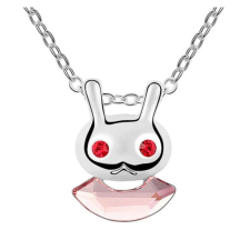 Nyuszó muszó-rózsaszín - Swarovski kristályos nyaklánc