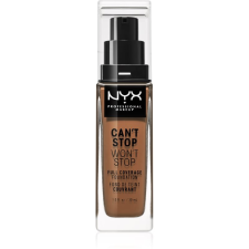 NYX Professional Makeup Can't Stop Won't Stop Magas fedésű alapozó árnyalat Warm Caramel 30 ml smink alapozó