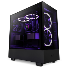 NZXT H5 Elite RGB Tempered Glass Black számítógép ház