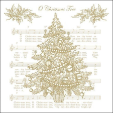  O Christmas Tree Gold papírszalvéta 33x33cm,20db-os asztalterítő és szalvéta