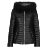 OAKWOOD Steppelt kabátok MANDY (raccoon fur) Fekete EU L
