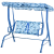Oasom Gyermek hintaágy napellenzővel 110x70x110 cm 2 üléses kerti hinta 3-6 éves korig kék