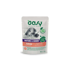 Oasy Cat Alutasakos Chunks in Gravy Mature&Senior Salmon 85g macskaeledel