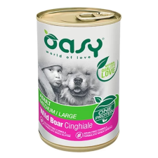  Oasy Dog Konzerv OP Adult Medium/Large Wild Boar 400g kutyaeledel