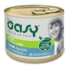 Oasy Dog Konzerv OP Adult Small/Mini Lamb 200g kutyaeledel