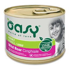 Oasy Dog Konzerv OP Adult Small/Mini Wild Boar 200g kutyaeledel
