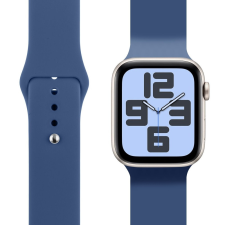 OBAL:ME Apple Watch 42/44/45/49mm szilikon szíj, M-L, kék okosóra kellék