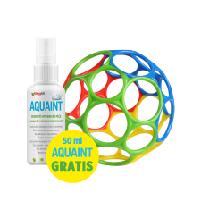  OBALL Játék Oball™ Classic 10 cm mix színek 0hó + AQUAINT  50 ml készségfejlesztő