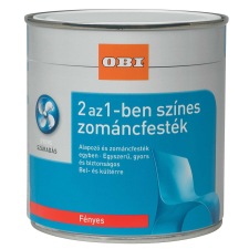 OBI 2 az 1-ben zománcfesték, vízzel hígítható fényes, tiszta fehér 125 ml zománcfesték