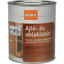 OBI ajtó- és ablak vastaglazúr, vízzel higítható ébenfa, 750 ml favédőszer és lazúr