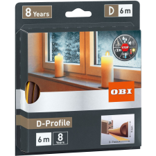 OBI ajtó- és ablakszigetelő gumi D profil barna építőanyag