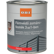 OBI fémvédő zománcfesték, 3 az 1-ben, zöld, fényes, 375 ml zománcfesték