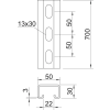 OBO 1121332 MS5030P0700FT Profilsín, perforált AMS3518, 16,5 mm résszélesség, 700mm merítetten tűzihorganyzott acél