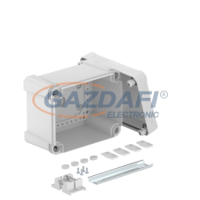OBO 2005564 X10C R LGR-TR Üres doboz átlátszó fedéllel, 2069 sínnel 190x150x125mm villanyszerelés