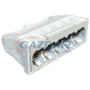 OBO 2054507 61 525 LGR Rugós Vezeték-Összekötő csavarnélküli csatlakozókapocs 5x2,5mm2 világosszürke poliamid