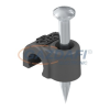 OBO 2232146 2007 25 SW Iso Nagel-Clip 7mm, L25 fekete polipropilén