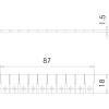 OBO 5098470 VB-MDP 10-MD Földelősín túlfeszültség-levezetőhöz, fedél, réz