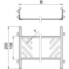 OBO 6068922 KTSMV 640 FS Összekötő Szett Magic kábeltálcákhoz 60x400x200mm szalaghorganyzott acél villanyszerelés