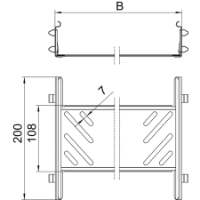 OBO 6068980 KTSMV 610 VA4571 Összekötő Szett Magic kábeltálcákhoz 60x100x200mm rozsdamentes acél villanyszerelés