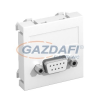 OBO 6104640 MTG-DB9 S AL1 Modul 45 D-Sub9 Csatlakozó Aljzat Hüvely csavaros rögzítéssel 45x45mm festett alumínium polikarbonát