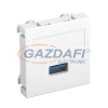 OBO 6104874 MTG-U3A S RW1 Modul 45 Usb 3.0 A Csatlakozó Aljzat Hüvely csavaros rögzítéssel 45x45mm hófehér polikarbonát