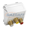OBO 6105198 MTS-12R F RW1 Modul 45 Rca Csatlakozóaljzat hármas hüvely-hüvely 45x45mm hófehér polikarbonát