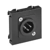 OBO 6105225 MTG-X3M L SWGR1 Modul 45 3 Pólusú Xlr Csatlakozó Aljzat dugó egyenes csatlakozás 45x45mm szürkésfekete polikarbonát
