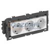 OBO 6120452 STD-D0C8 RW3 Csatlakozóaljzat 0°, Hármas védőérintkezős, Rapid 80-hoz 250V, 10/16A hófehér polikarbonát