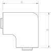 OBO 6192858 WDK HF40060RW Idomfedél 40x60mm hófehér PVC