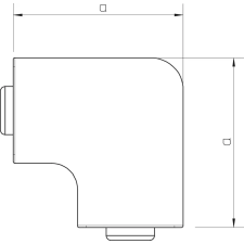 OBO 6192858 WDK HF40060RW Idomfedél 40x60mm hófehér PVC villanyszerelés