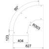 OBO 6226054 LBD 90 400 R3 A2 90°-os sarokidom fedél fedélrögzítő kapoccsal B=400mm rozsdamentes acél