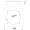 OBO 7401406 DUG 250-3 R4SL Nagyterhelésű Szerelőlemez 250-3 R4-es mérethez 282x282x59mm szalaghorganyzott acél