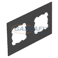 OBO 7408180 T12L P2S 9011 Fedlap 2xEK, T12L-hez 142x88mm grafitszürke PVC villanyszerelés