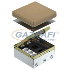 OBO 7427204 UDHOME4 2M V Padlódoboz Gb2 Szerelvénykehellyel, Szerelvényezett, védőérintkezős dugaljjal sárgaréz villanyszerelés