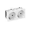 OBO Bettermann Holding GmbH &amp; Co. KG OBO STD-D3S RW2 Csatlakozóaljzat 33fok, kettes védőérintkezős 250V, 10/16A hófehér 6120103