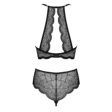 Obsessive Pearlove 2-pcs set black S/M fehérnemű szett